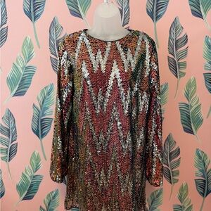 H&M Sequin Mini Dress — Multi-Color | Size M